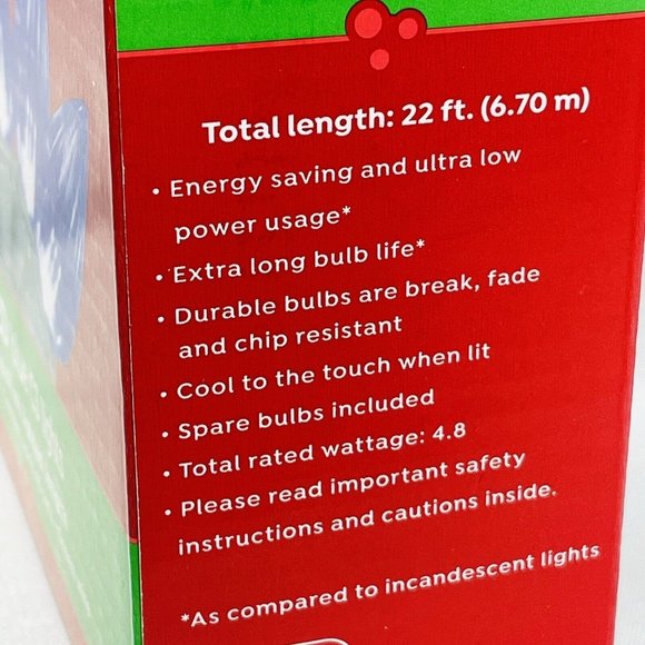 December Home 80 LED Blue C3 Lights 19.75 Indoor Outdoor Green Energy Saving - Picture 6 of 6